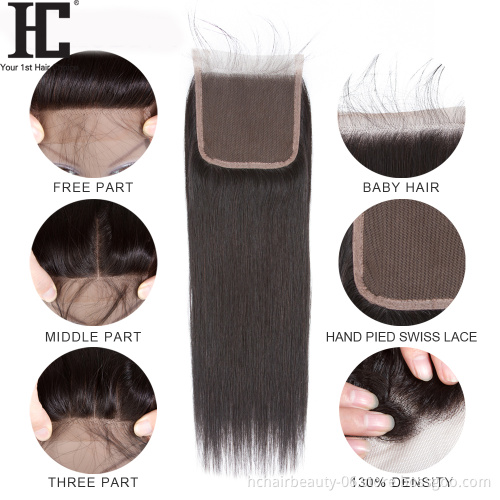Straight Bundles With Closure Brazilian Hair Weave Bundles With Closure Human Hair Bundles With Closure Hair Extension
